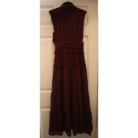 Derek Lam Burgundy Midi Dress XL sizing - Picture 4 of 13